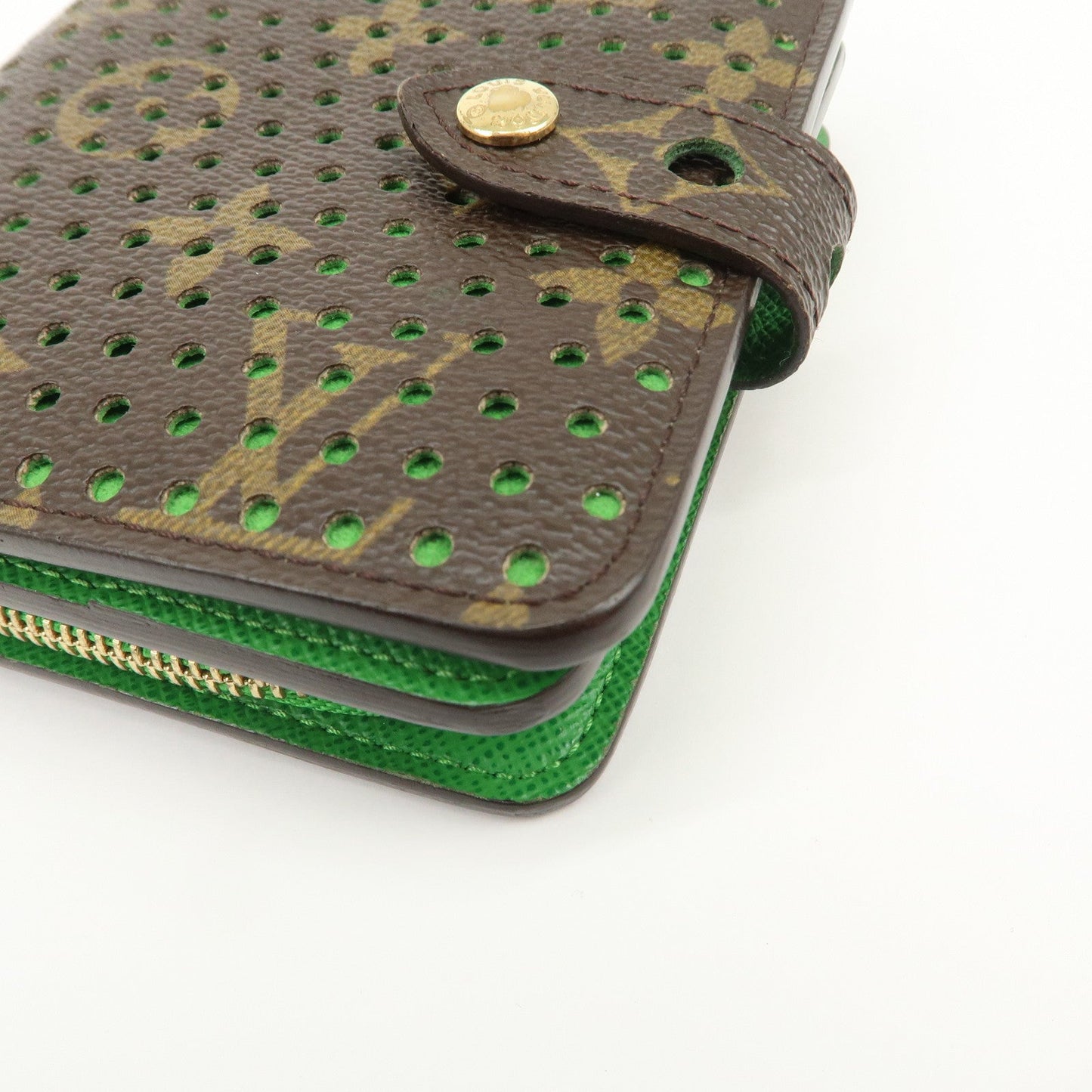 Louis Vuitton Monogram Perfor Compact Zip Bi-fold Wallet M95218【Pre-order】