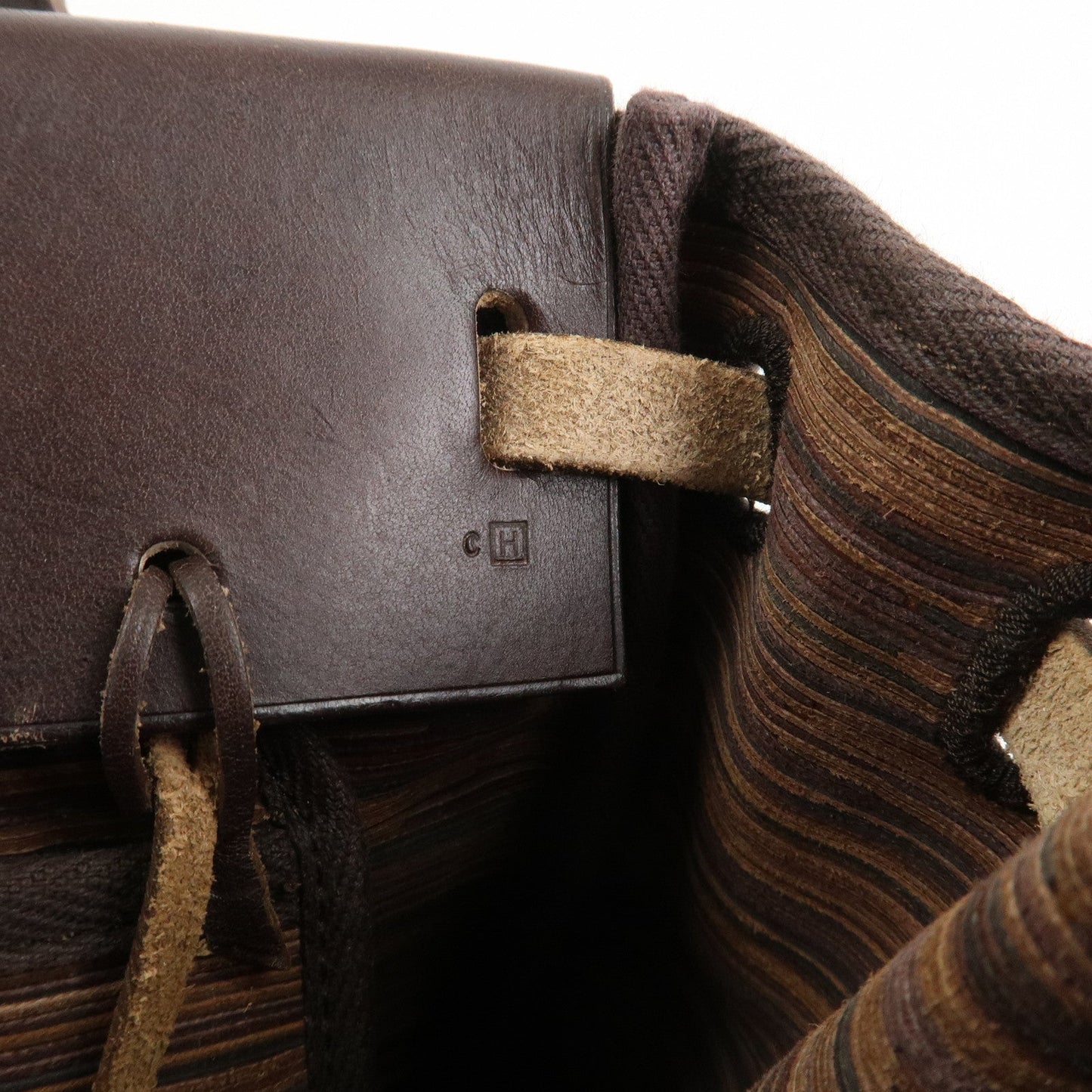 Hermes Cabas PM Airline Toile Officier Leather Shoulder Bag【Pre-order】