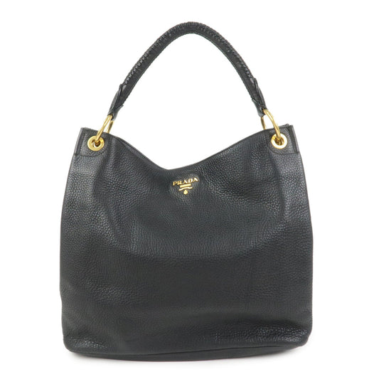 Prada Logo Leather Shoulder Bag Hand Bag Black【Pre-order】