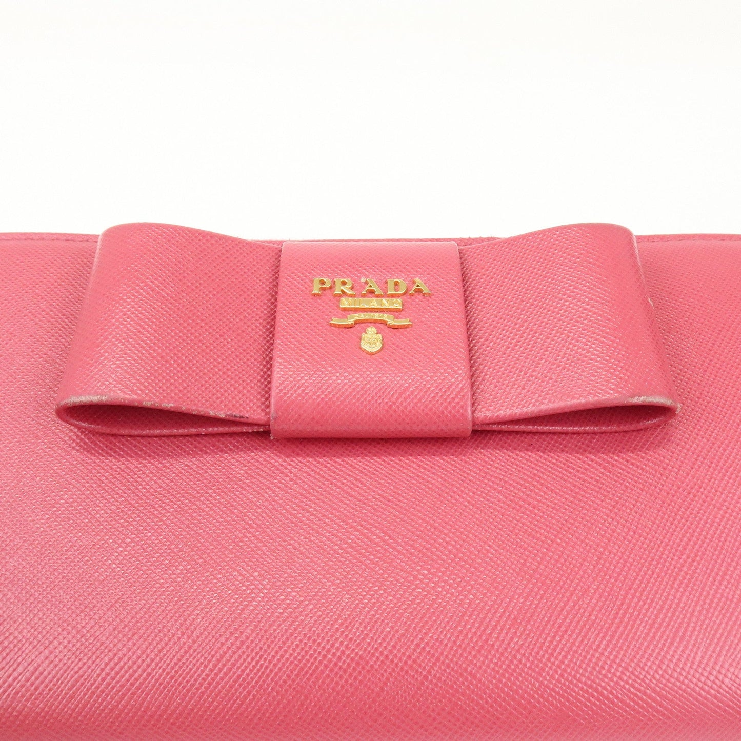 Prada Saffiano Leather Round Zippy Wallet Pink Pink 1M0506【Pre-order】