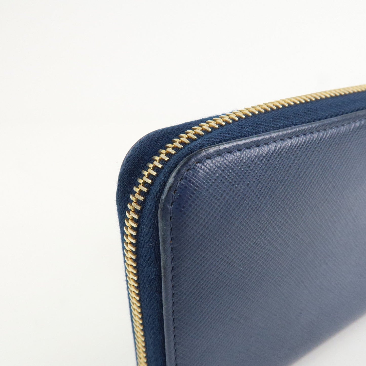 Prada Triangle Logo Saffiano Leather Zippy Long Wallet Navy 1ML506【Pre-order】