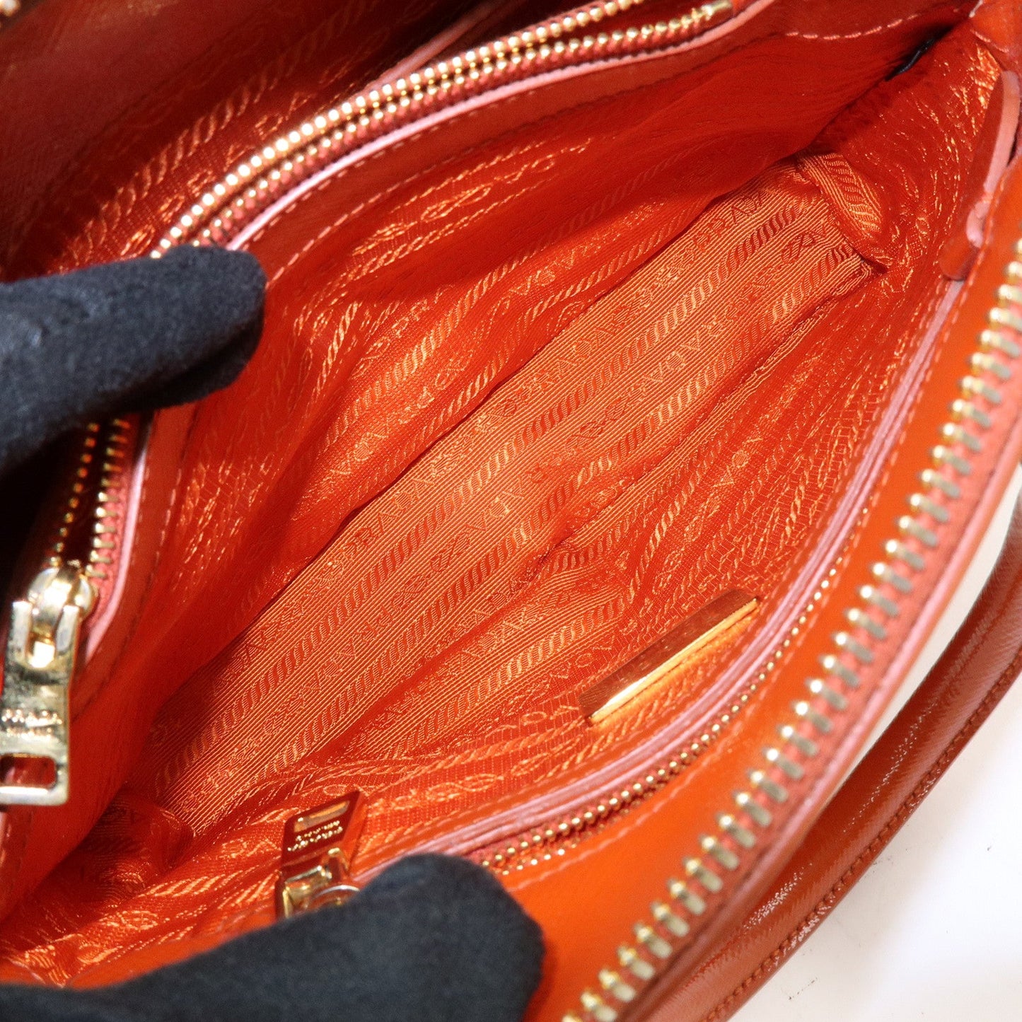 Prada Triangle Logo Patent Leather 2Way Hand Shoulder Bag BL0838【Pre-order】
