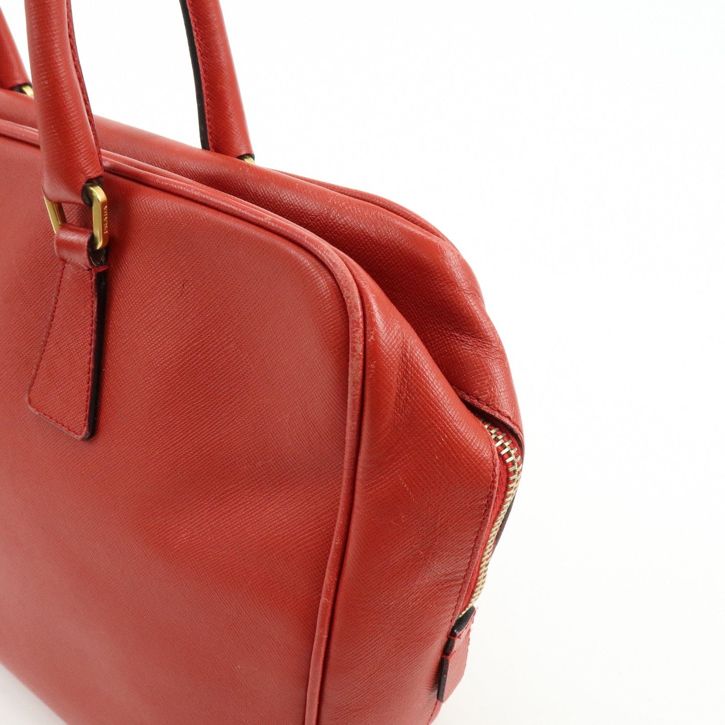 Prada Triangle Logo Saffiano Leather Shoulder Bag Hand Bag Red【Pre-order】