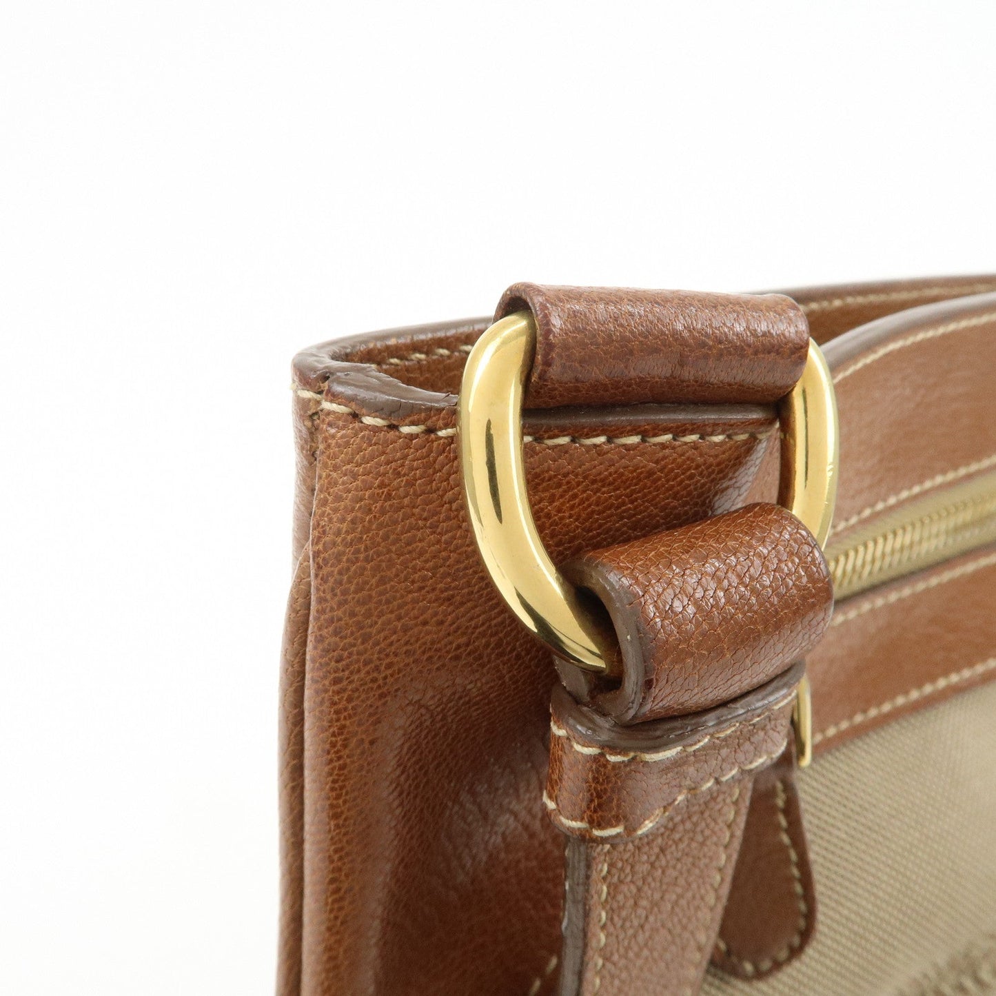 Prada Logo Jacquard Leather Shoulder Bag Crossbody Bag Beige Brown【Pre-order】