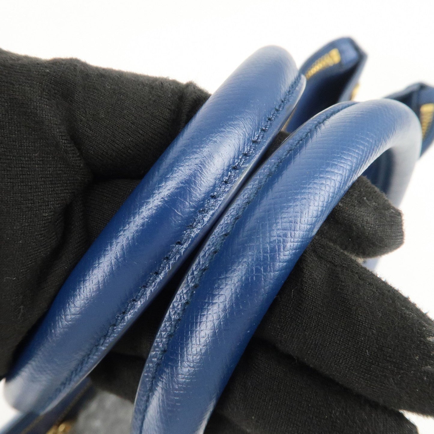 Prada Triangle Logo Saffiano Leather 2Way Bag Shoulder Bag Blue【Pre-order】