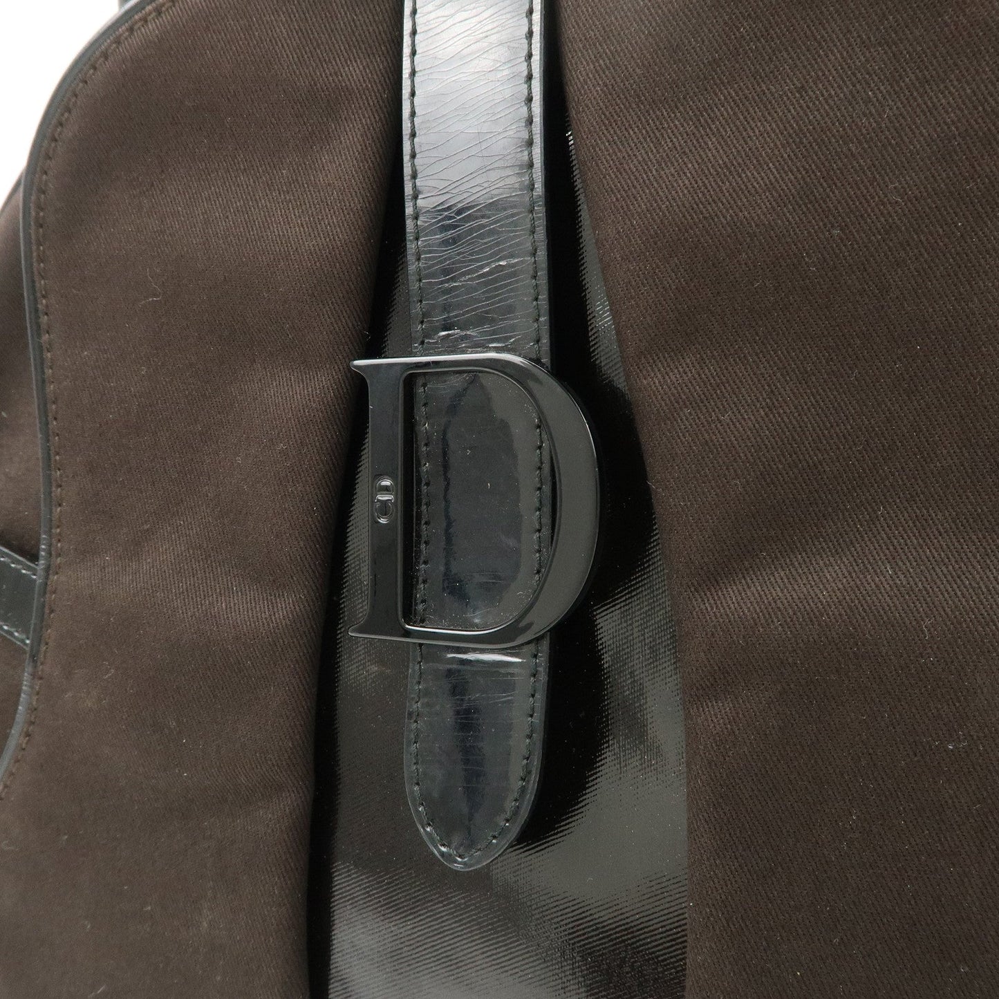 Christian Dior Double Saddle Canvas Patent Leather Hand Bag【Pre-order】