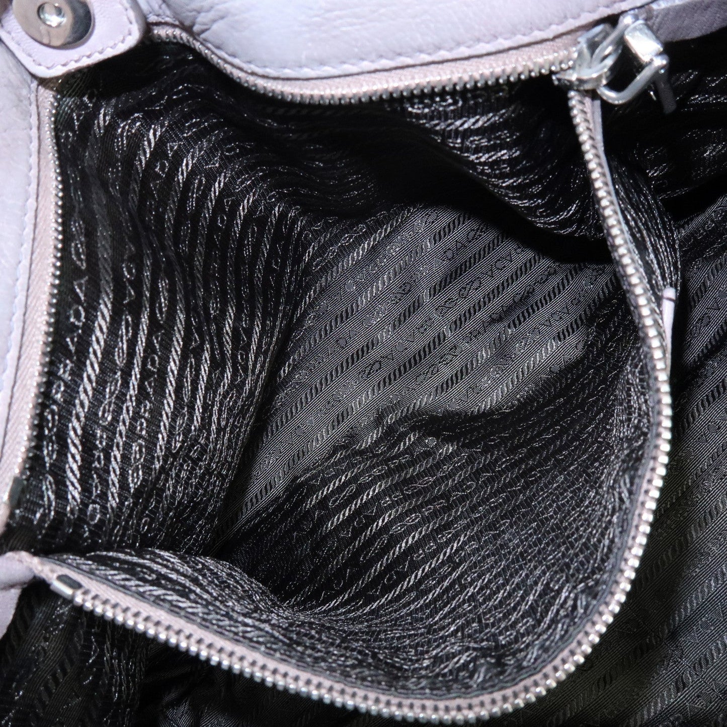 Prada Logo Leather 2Way Bag Hand Bag Shoulder Bag Gray【Pre-order】
