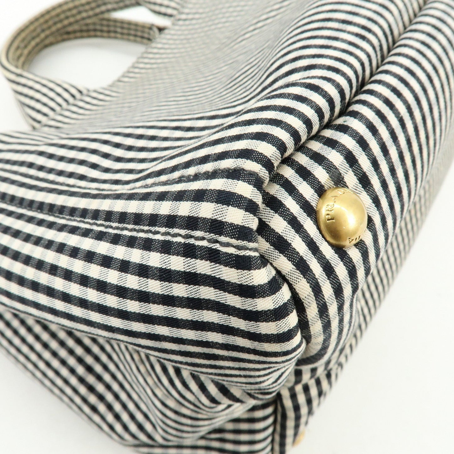 Prada Canapa Canvas 2Way Bag Hand Bag Shoulder Bag Black Ivory【Pre-order】