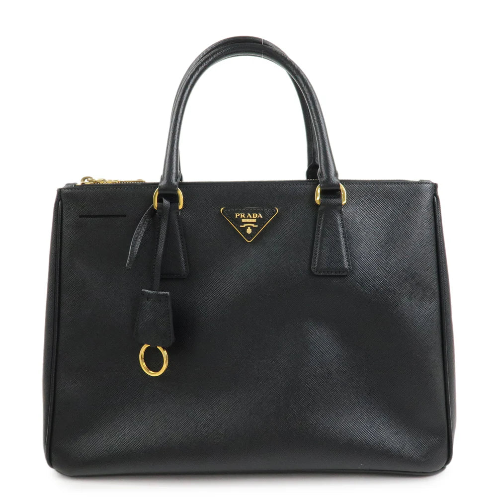 Prada Triangle Logo Galleria Saffiano Leather 2Way Bag Black【Pre-order】