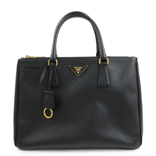 Prada Triangle Logo Galleria Saffiano Leather 2Way Bag Black【Pre-order】