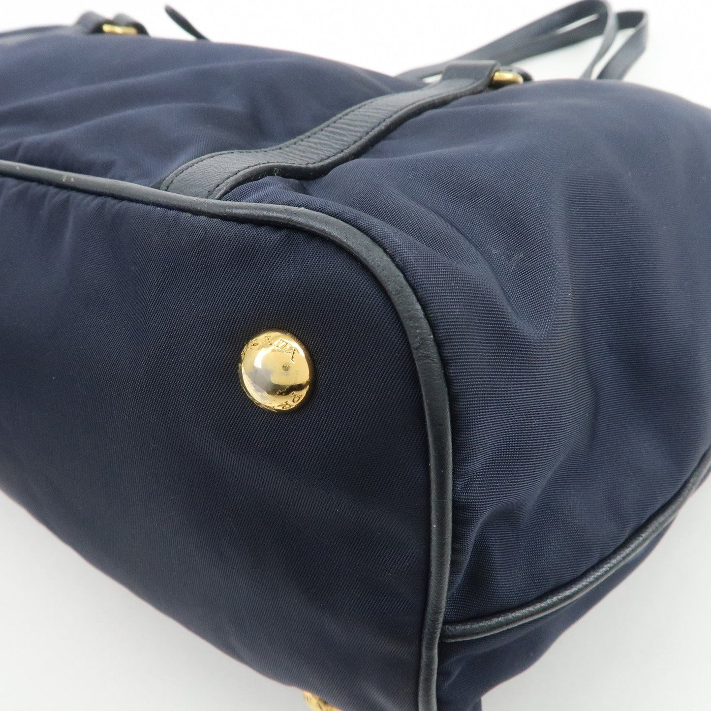 Prada Nylon Saffiano Leather Shoulder Bag Tote Bag Navy【Pre-order】