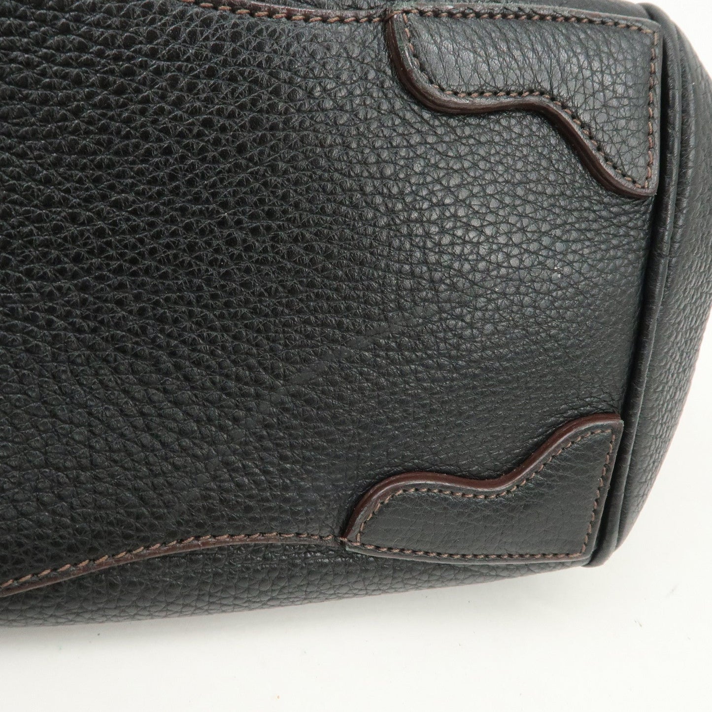 Prada Logo Leather Hand Bag Mini Boston Bag Black BL0471 Used【Pre-order】