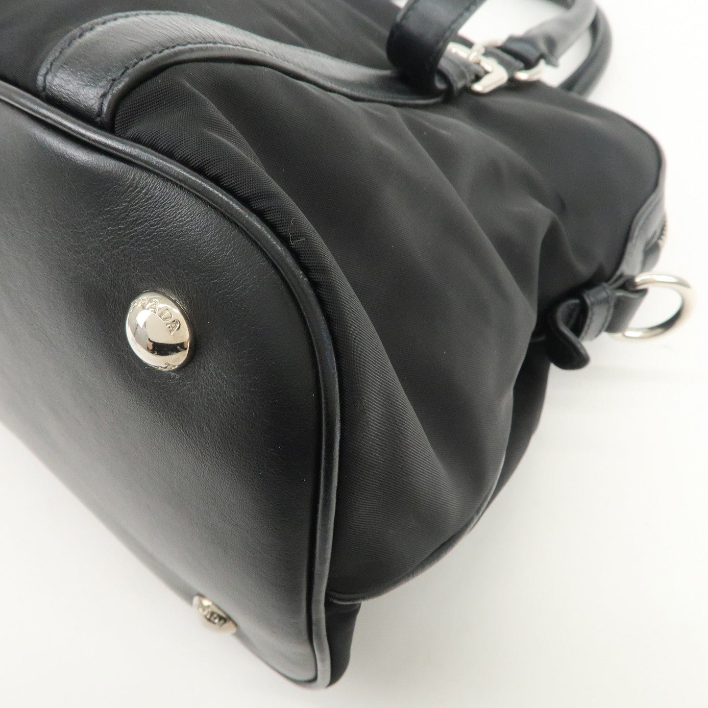 Prada Nylon Leather 2Way Bag Hand Bag Shoulder Bag Black 1BB912【Pre-order】