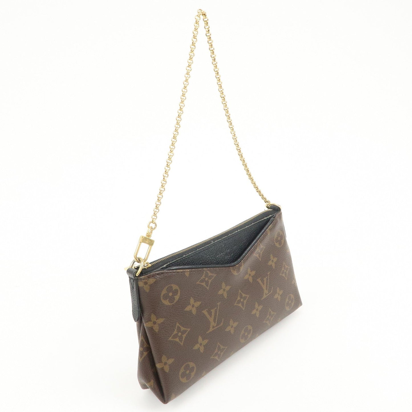 Louis Vuitton Monogram Pallas Clutch 2Way Shoulder Bag Noir M41639【Pre-order】
