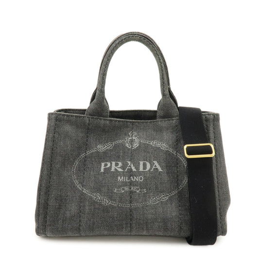 Prada Canapa Canvas 2Way Bag Hand Bag Shoulder Bag Black【Pre-order】