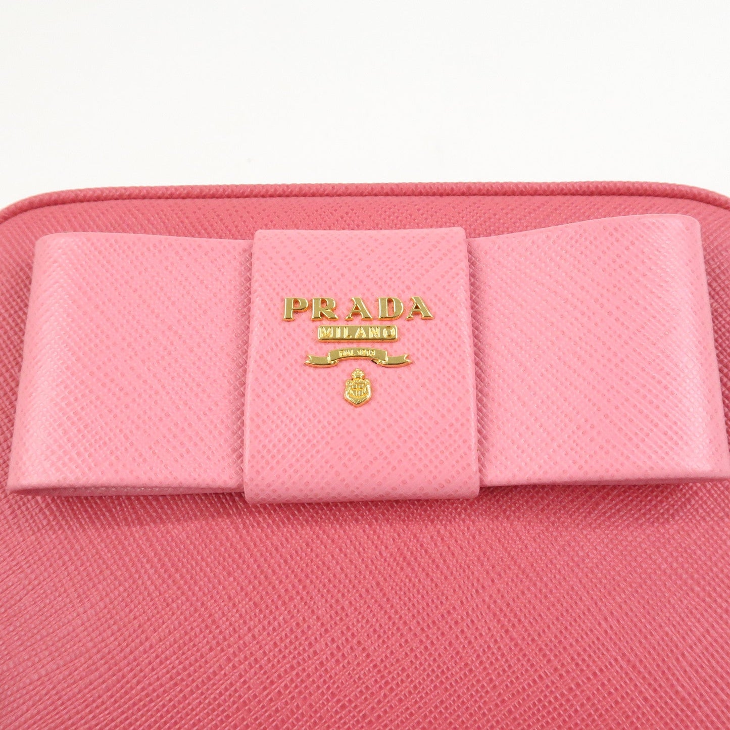 Prada Saffiano Leather Ribbon Mini Camera Shoulder Bag Pink 1N1674【Pre-order】