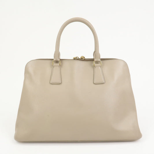 Prada Triangle Logo Saffiano Leather Hand Bag Greige BL0812【Pre-order】