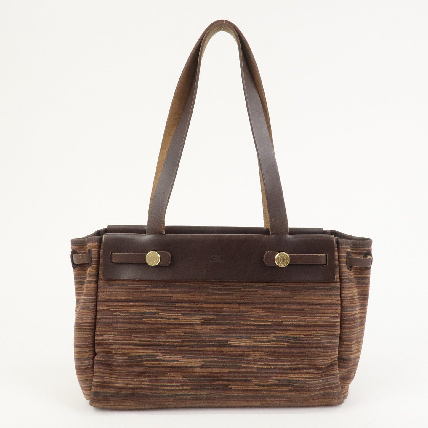Hermes Cabas PM Airline Toile Officier Leather Shoulder Bag【Pre-order】