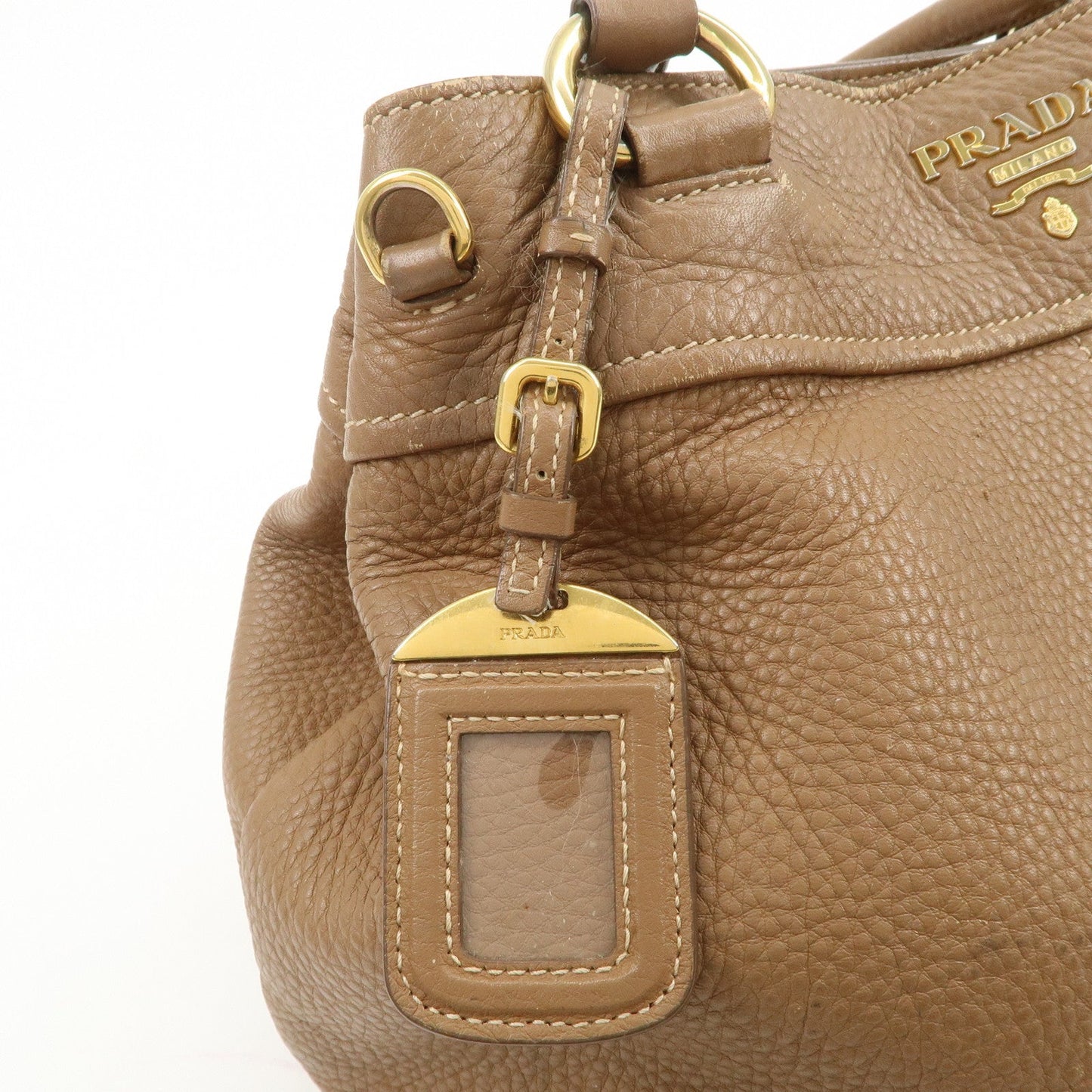 Prada Calf Leather 2Way Bag Hand Bag Shoulder Bag Brown【Pre-order】