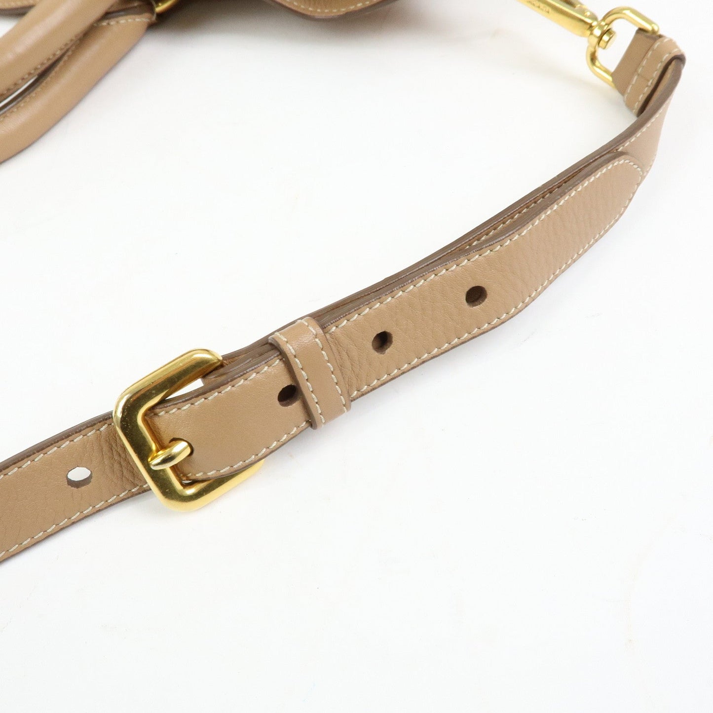 Prada Soft Calf Leather 2Way Hand Shoulder Bag Light Brown BN1902【Pre-order】