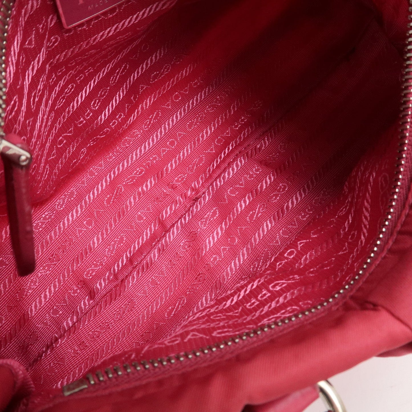 Prada Logo Nylon Leather 2Way Bag Hand Bag Shoulder Bag Pink【Pre-order】