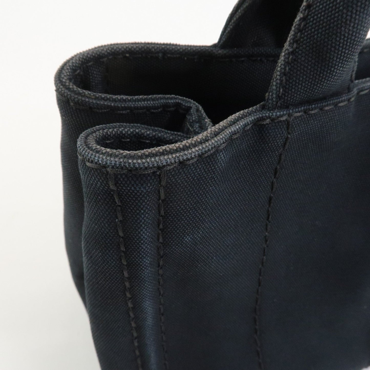Prada Canapa Mini Triangle Logo Canvas 2Way Hand Bag Black 1BG439【Pre-order】