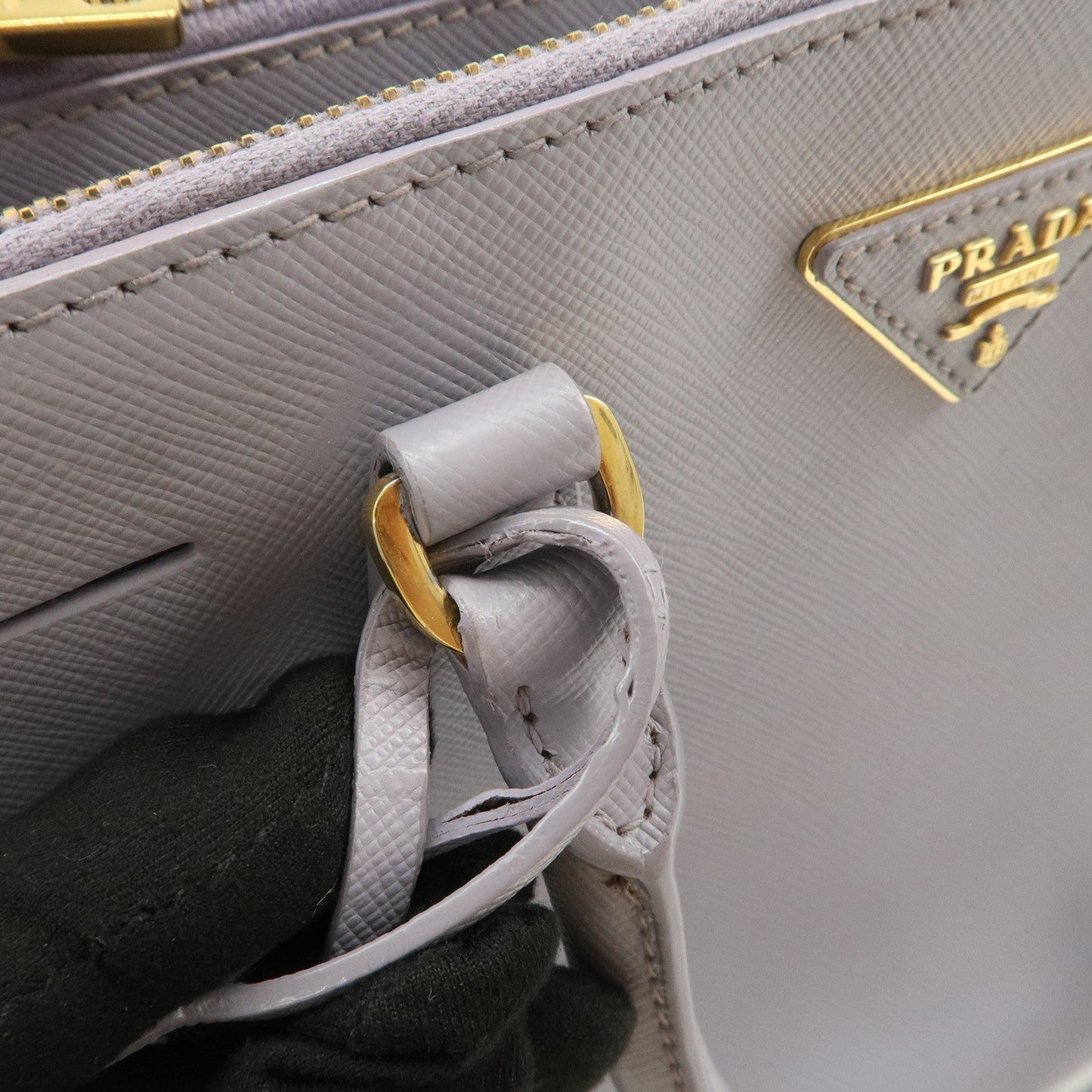 Prada Traingle Logo Galleria 2Way Shoulder Hand Bag Lavender 1BA863【Pre-order】