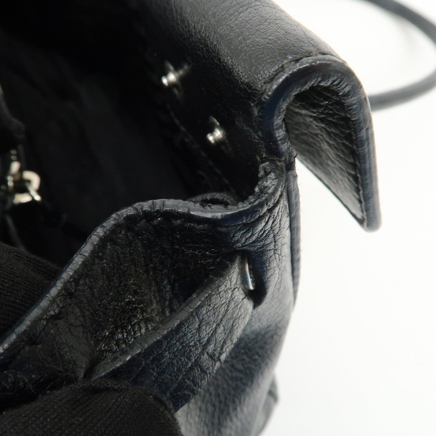 Prada Triangle Logo Leather Shoulder Bag Hand Bag Black【Pre-order】