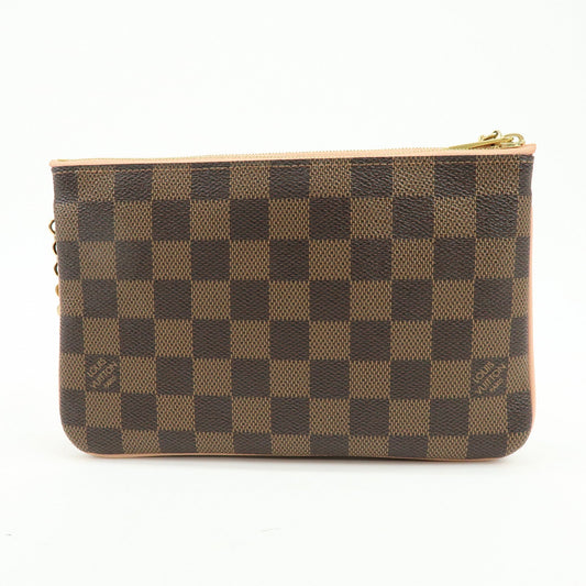 Louis Vuitton Damier Ebene Pochette Double Zip Rose BallerineN60254【Pre-order】