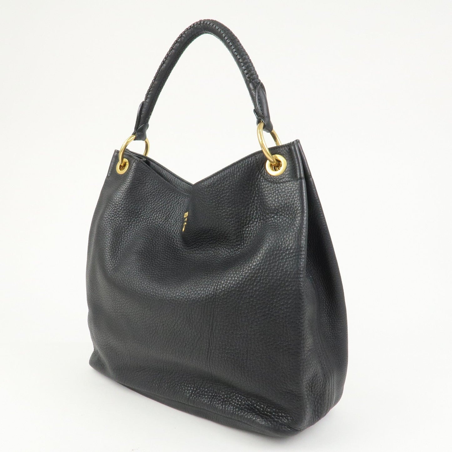 Prada Logo Leather Shoulder Bag Hand Bag Black【Pre-order】