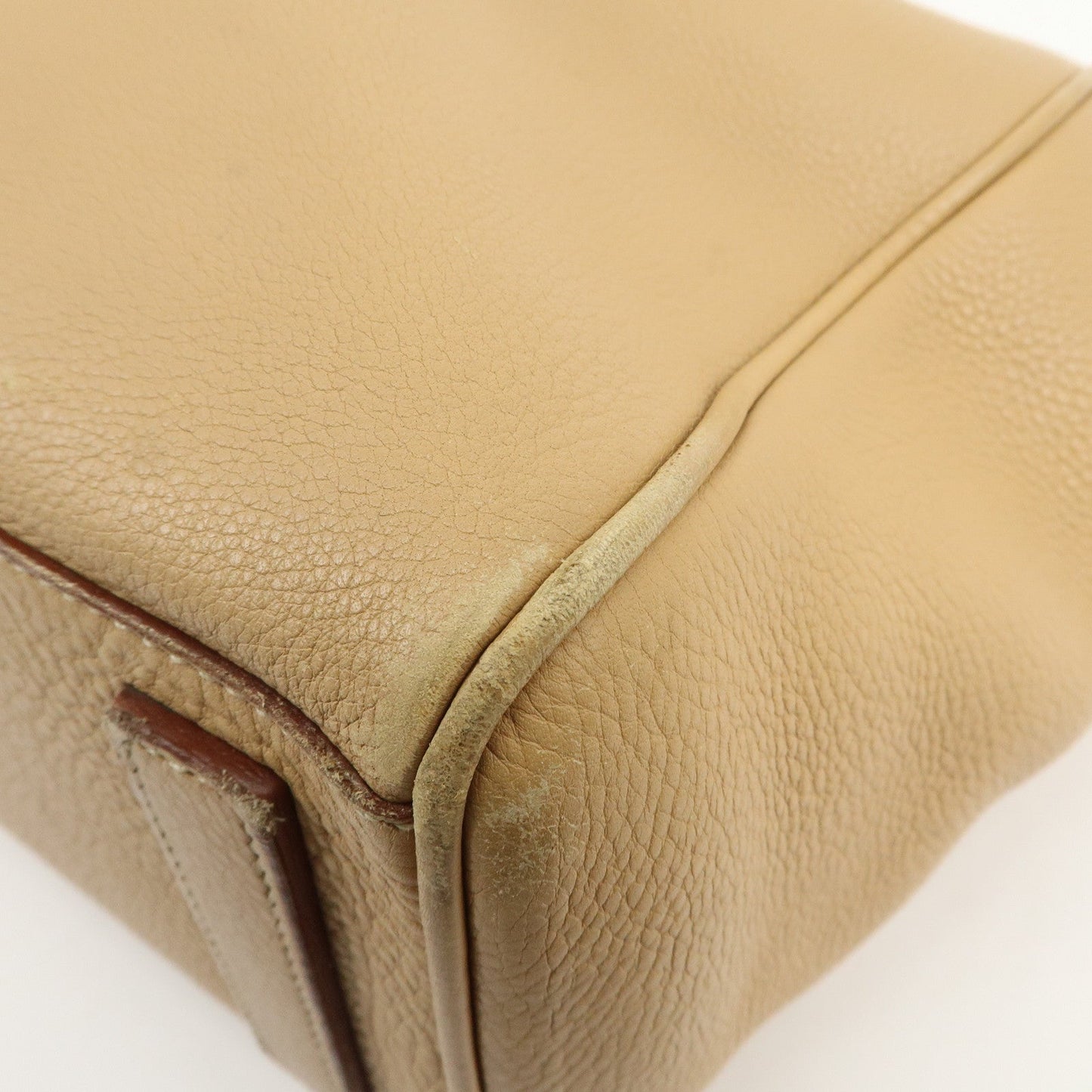 Prada Triangle Logo Leather Shoulder Bag Hand Bag Beige【Pre-order】