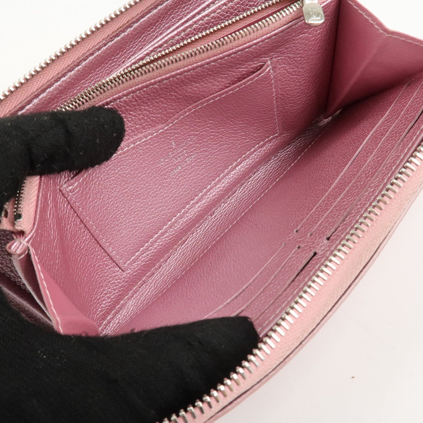 Louis Vuitton Calf Leather Zippy Lock Me Wallet Crystal Rose M69812【Pre-order】