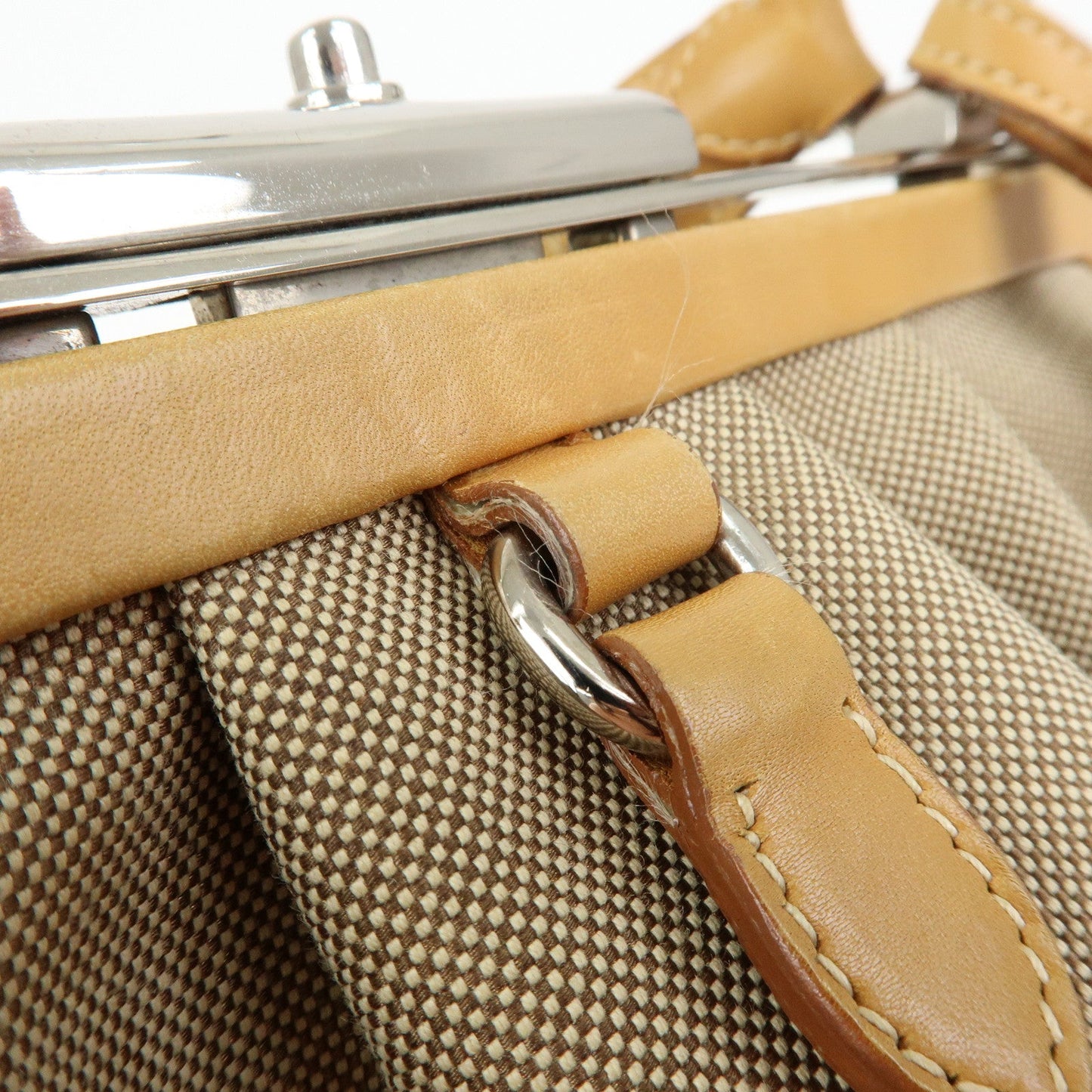 Prada Logo Jacquard Leather Shoulder Bag Light Brown BR3481【Pre-order】