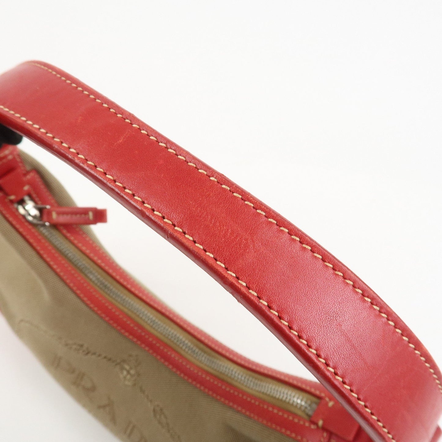 Prada Logo Jacguard Leather Shoulder Bag Light Brown Red BR3429【Pre-order】