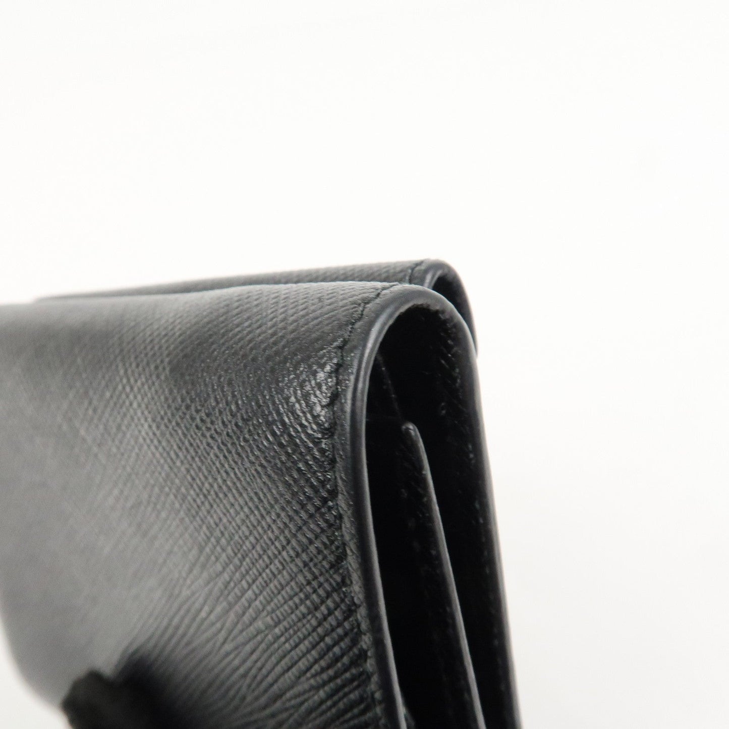 Prada Logo Saffiano Metal Tri-fold Small Wallet Black 1MH021【Pre-order】