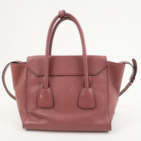 Prada Logo Leather 2Way Bag Hand Bag Shoulder Bag Pink BN2665【Pre-order】