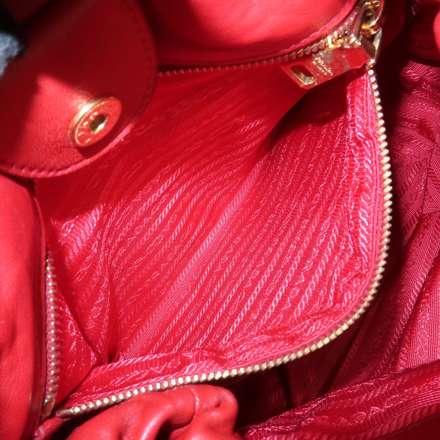 Prada Logo Leather 2Way Bag Hand Bag Shoulder Bag Red BR4205【Pre-order】