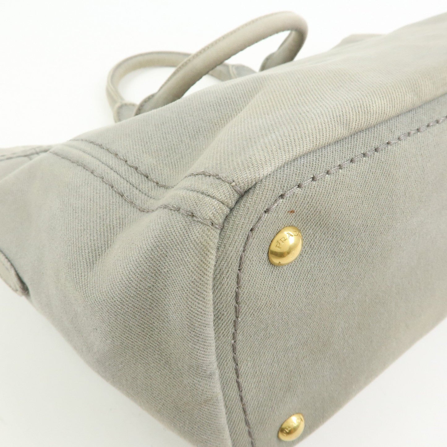 Prada Canapa Canvas 2Way Bag Hand Bag Shoulder Bag Gray BN2069【Pre-order】