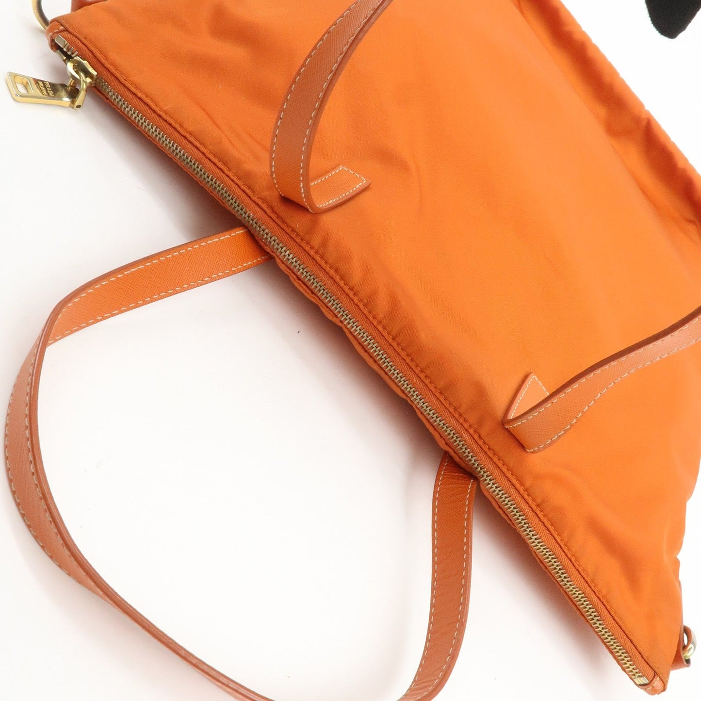 Prada Nylon Saffiano Leather Tote Bag Hand Bag Orange【Pre-order】