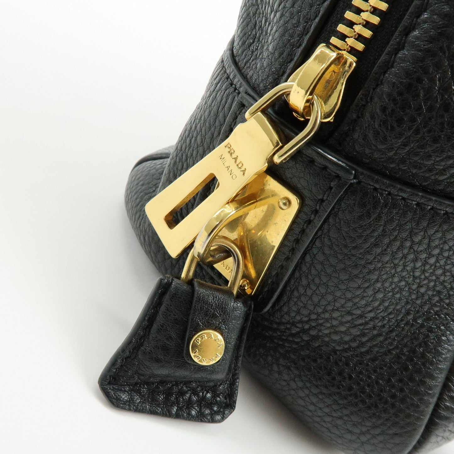 Prada Vitello Daino Leather Shoulder Bag Hand Bag Black B3091M【Pre-order】