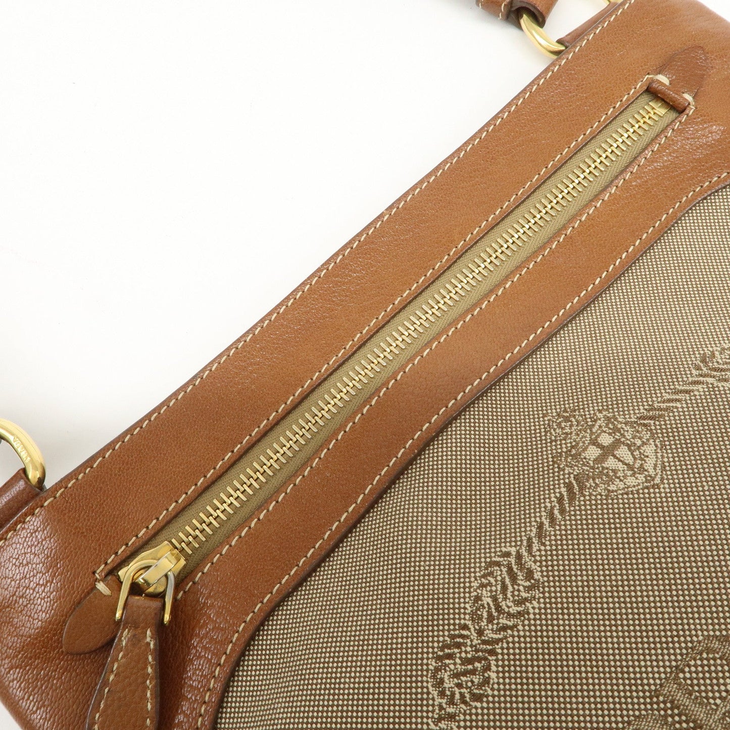Prada Logo Jacquard Leather Shoulder Bag Crossbody Bag Beige Brown【Pre-order】