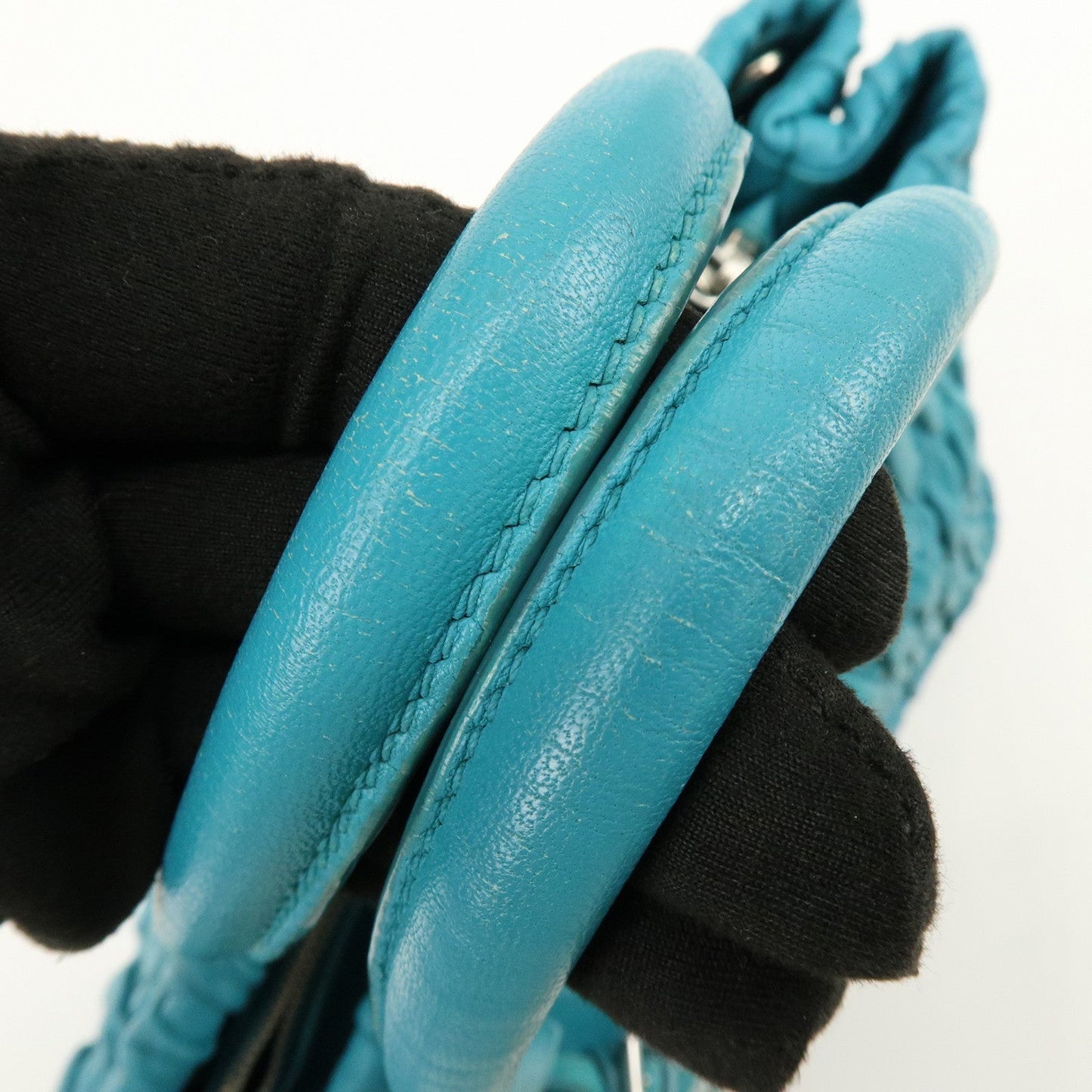 Prada Leather 2Way Bag Hand Bag Shoulder Bag Turquoise Blue【Pre-order】