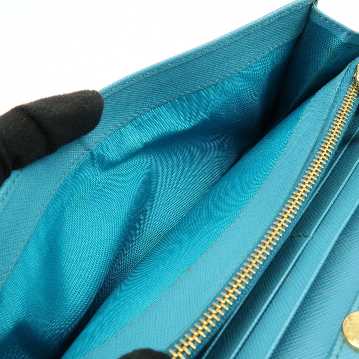 Prada Saffiano Leather Chain Wallet Shoulder Bag Blue 1M1290【Pre-order】