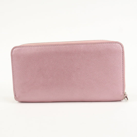 Louis Vuitton Calf Leather Zippy Lock Me Wallet Crystal Rose M69812【Pre-order】