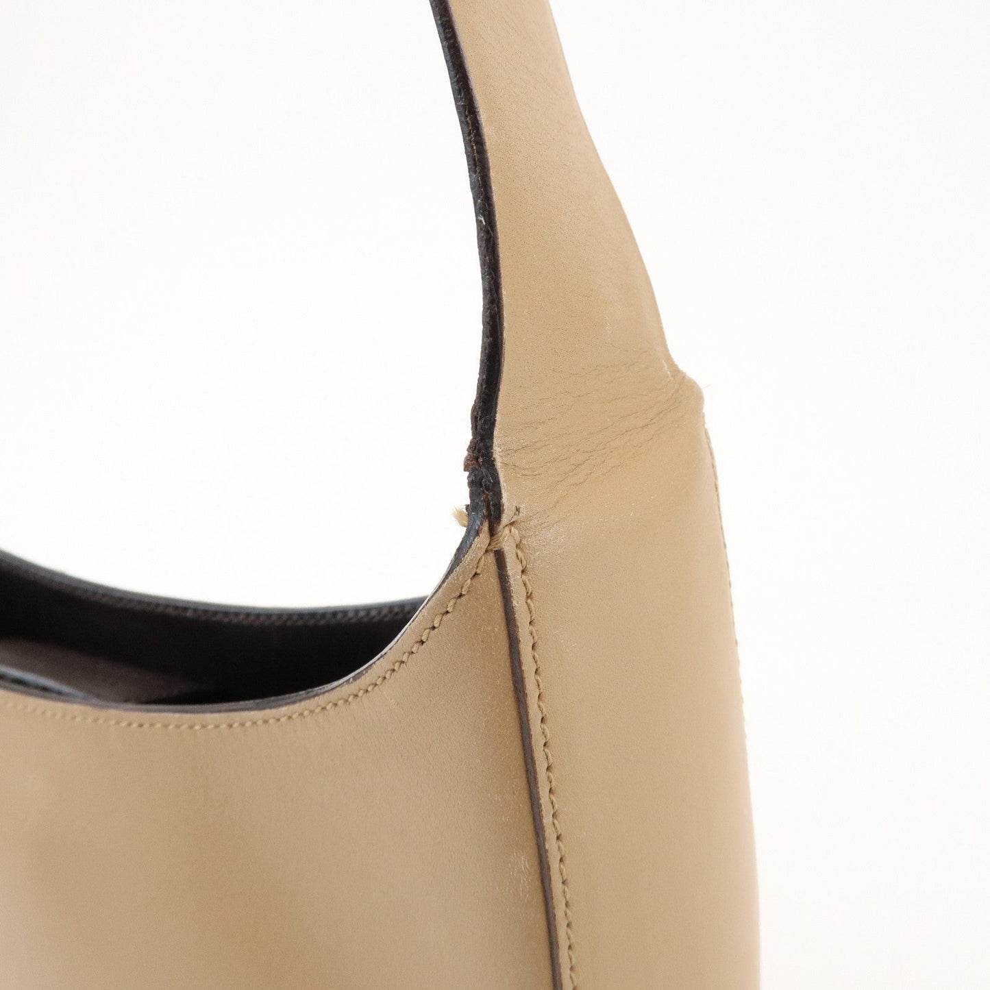Prada Logo Leather Shoulder Bag Hand Bag Beige【Pre-order】