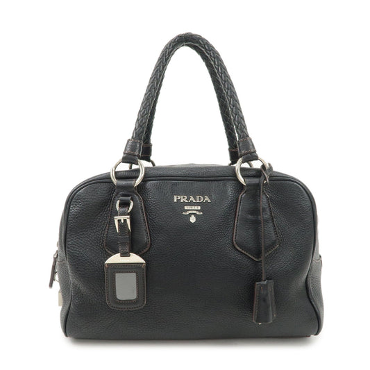 Prada Logo Leather Hand Bag Mini Boston Bag Black BL0471 Used【Pre-order】