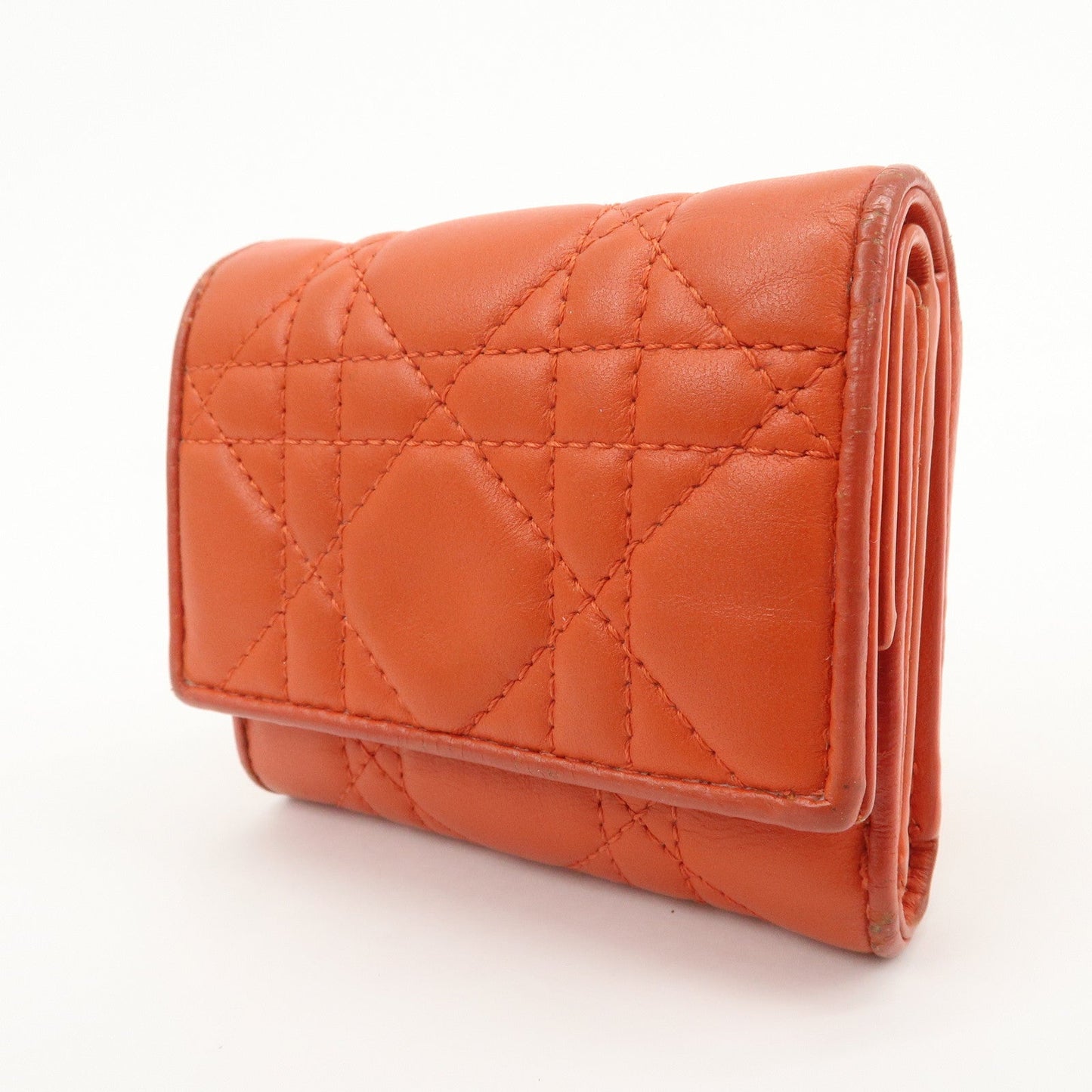 Christian Dior Lady Dior Cannage Leather Tri-fold Compact Wallet【Pre-order】