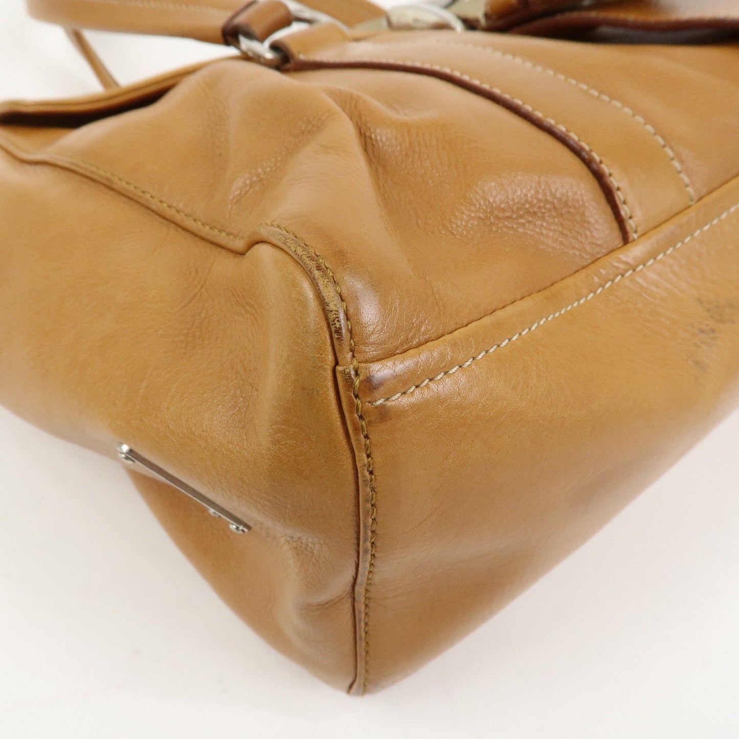 Prada Triangle Logo Leather Nylon Shoulder Bag Brown BR2418【Pre-order】