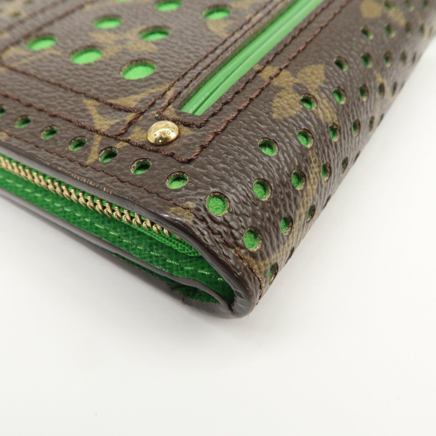 Louis Vuitton Monogram Perfor Compact Zip Bi-fold Wallet M95218【Pre-order】