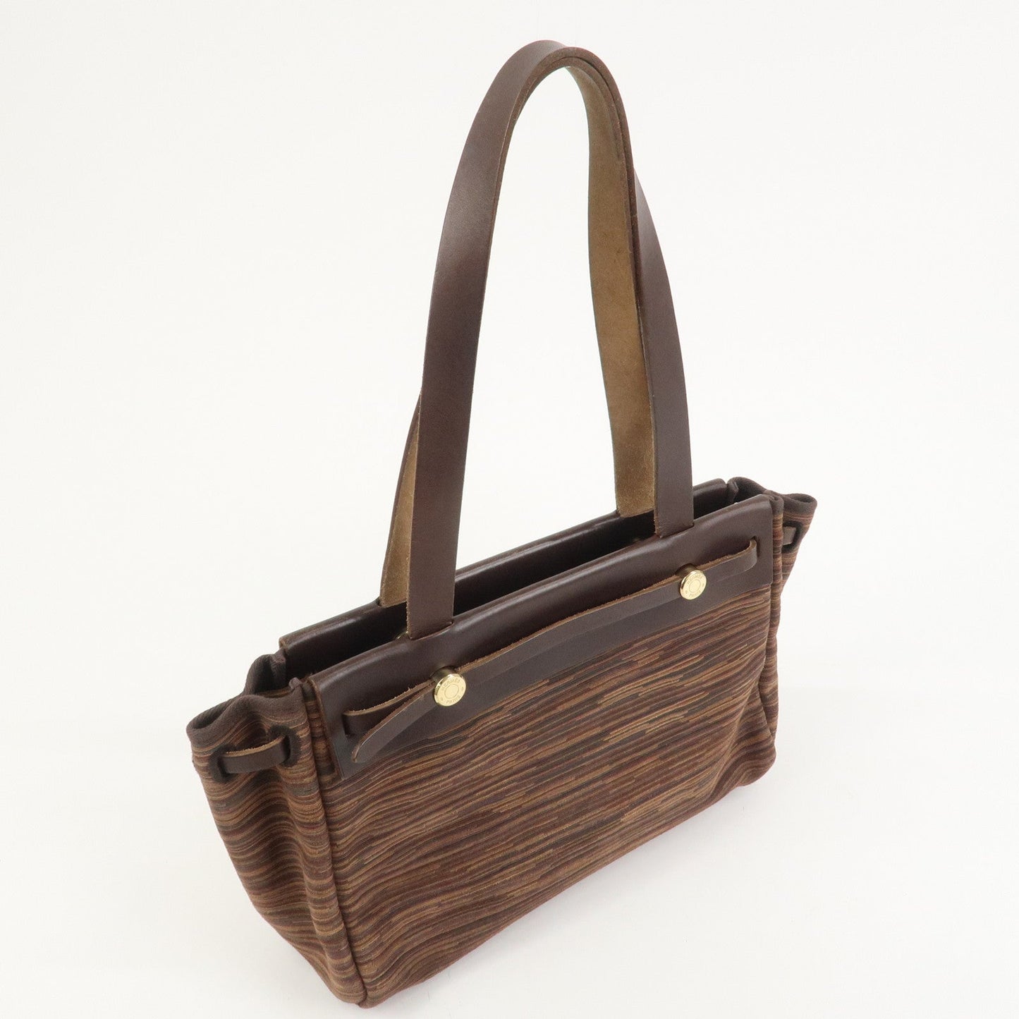 Hermes Cabas PM Airline Toile Officier Leather Shoulder Bag【Pre-order】